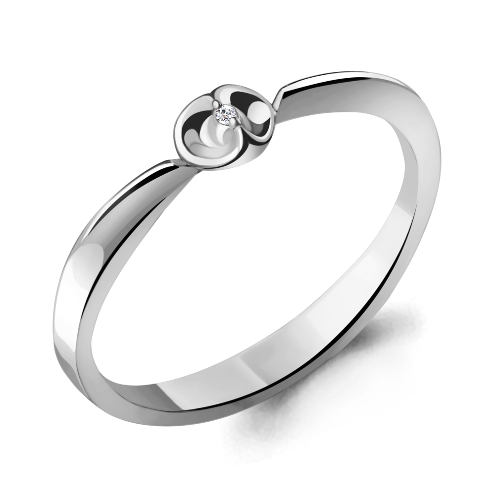 

Кольцо из серебра с бриллиантом р. , Aquamarine 060111_925_р, 060111_925_р