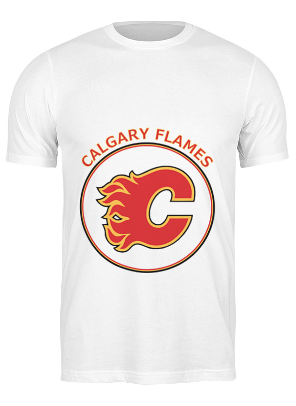 

Футболка мужская Printio Calgary flames, белая 2XL, Белый, Calgary flames,