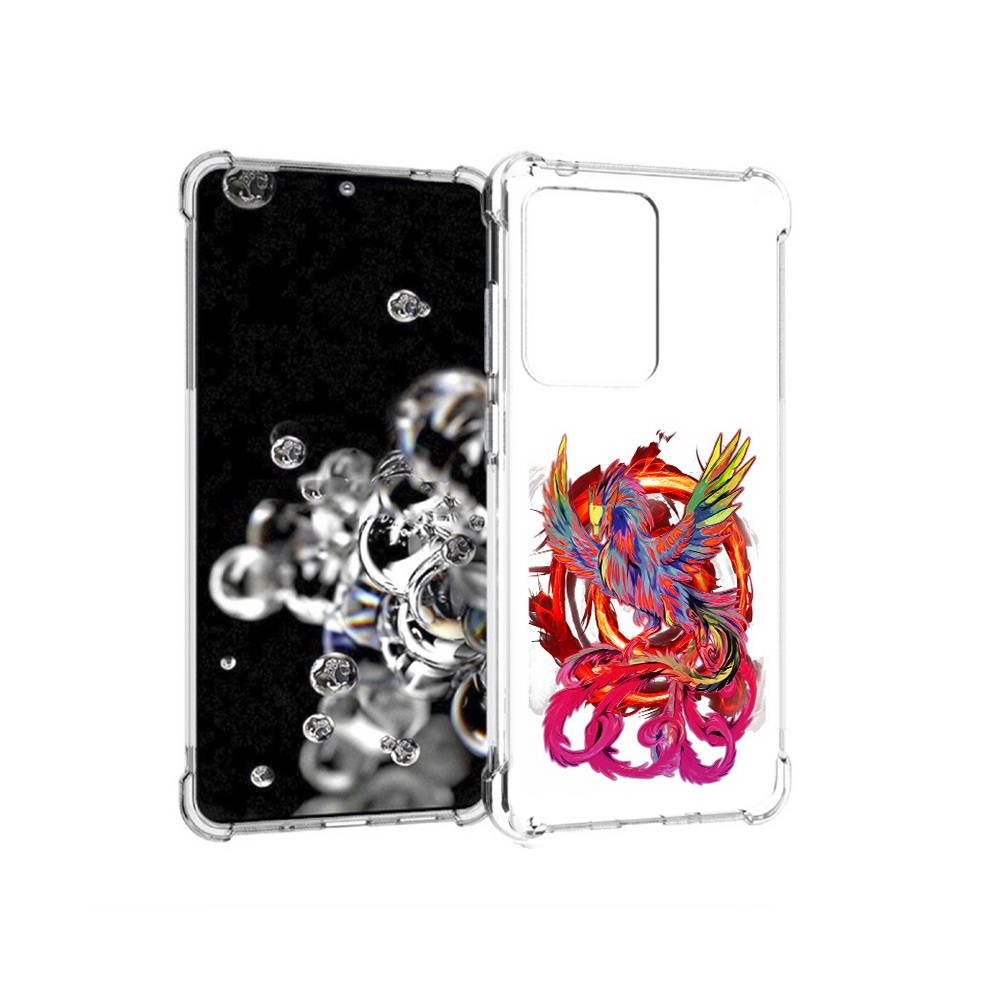 

Чехол MyPads Tocco для Samsung Galaxy S20 Ultra красочный феникс (PT144384.494.414), Прозрачный, Tocco