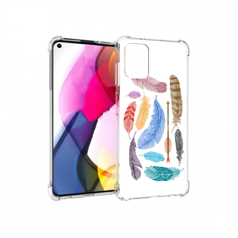 

Чехол MyPads Tocco для Motorola Moto G разноцветные перья (PT227060.366.572), Прозрачный, Tocco