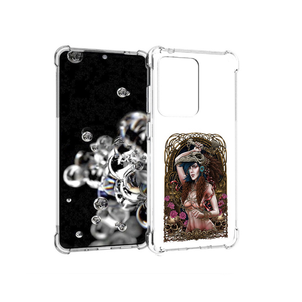 

Чехол MyPads Tocco для Samsung Galaxy S20 Ultra красивая девушка рисунок, Прозрачный, Tocco