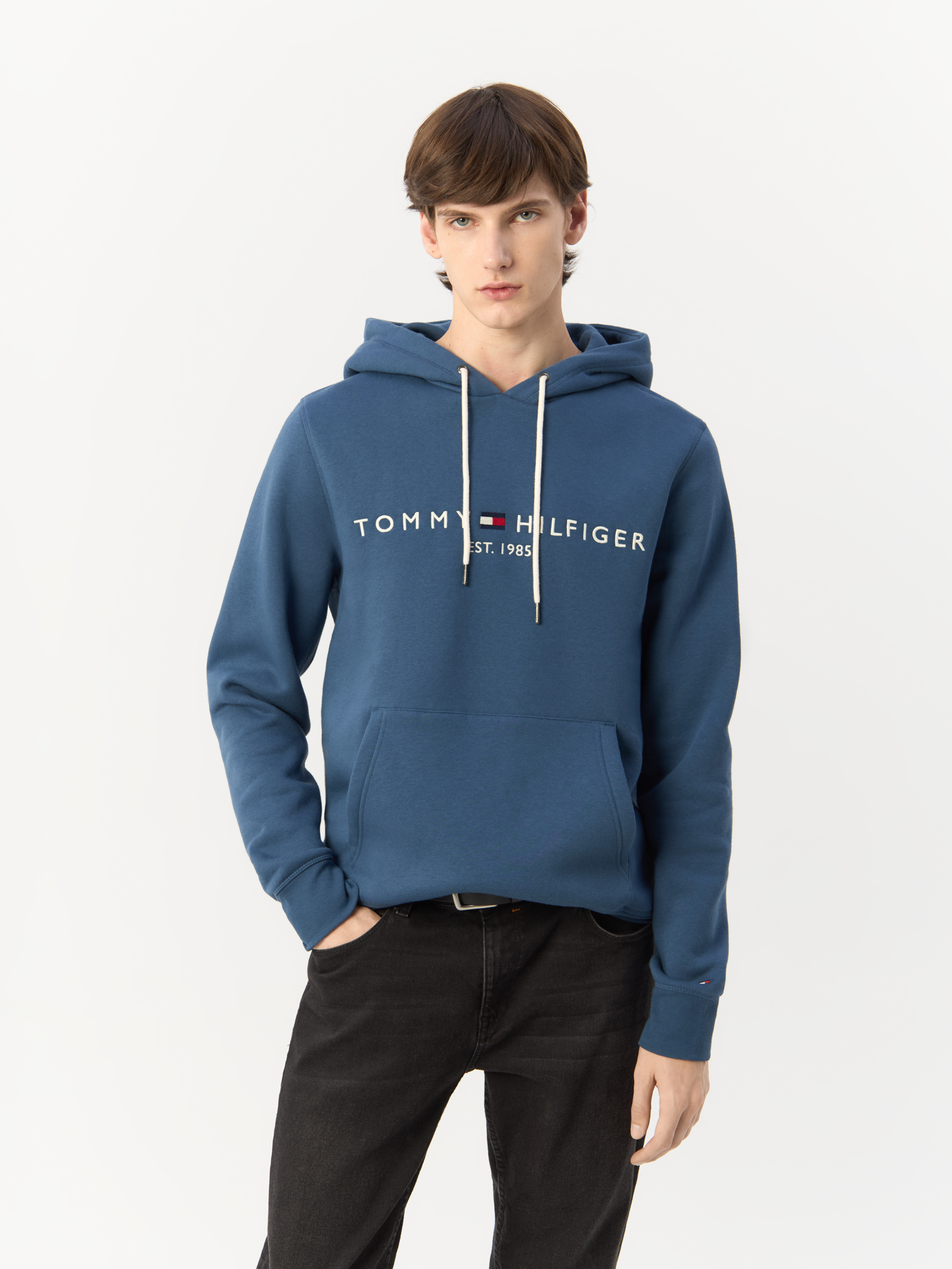 Худи мужское Tommy Hilfiger Tommy Logo Hoody MW0MW11599 синее S TOMMY HILFIGER синий