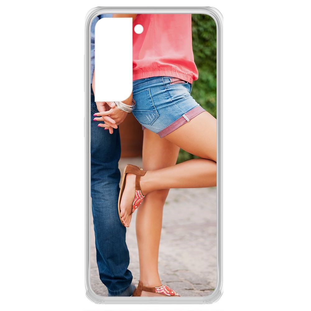 фото Чехол-накладка krutoff clear case босоножки женские для samsung galaxy s21 (g991)