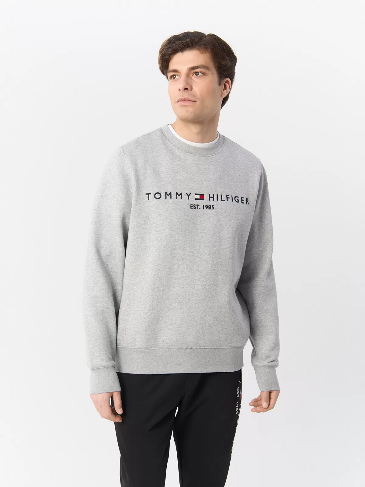 Свитшот мужской Tommy Hilfiger MW0MW11596 серый S 14990₽