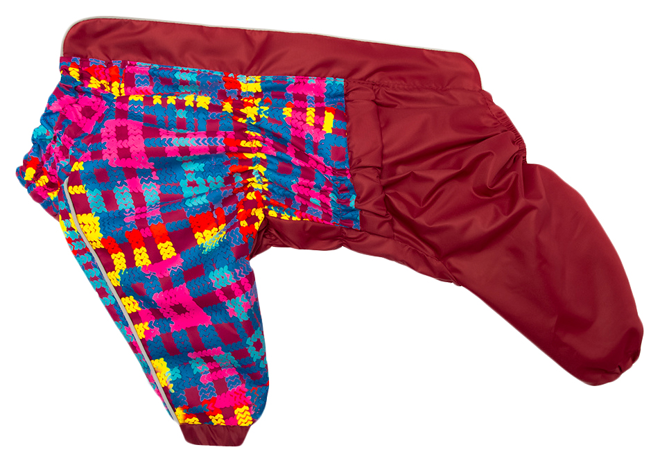 Дождевик для собак Yami-Yami одежда Косички, унисекс, разноцветный, №1, длина спины 36 см