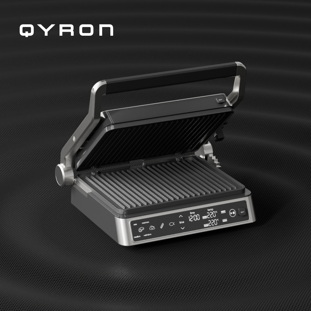 

Гриль QYRON GE601 серебристый, GE601