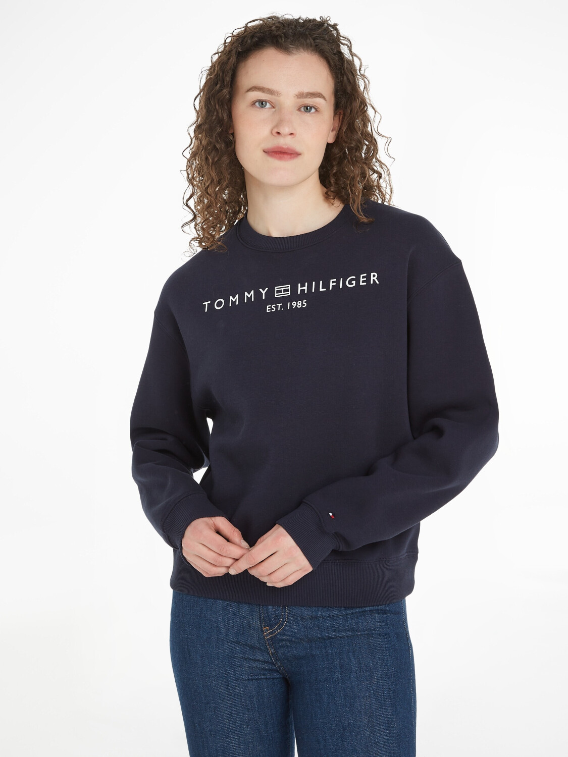 Свитшот женский Tommy Hilfiger WW0WW39791 синий XL 12320₽