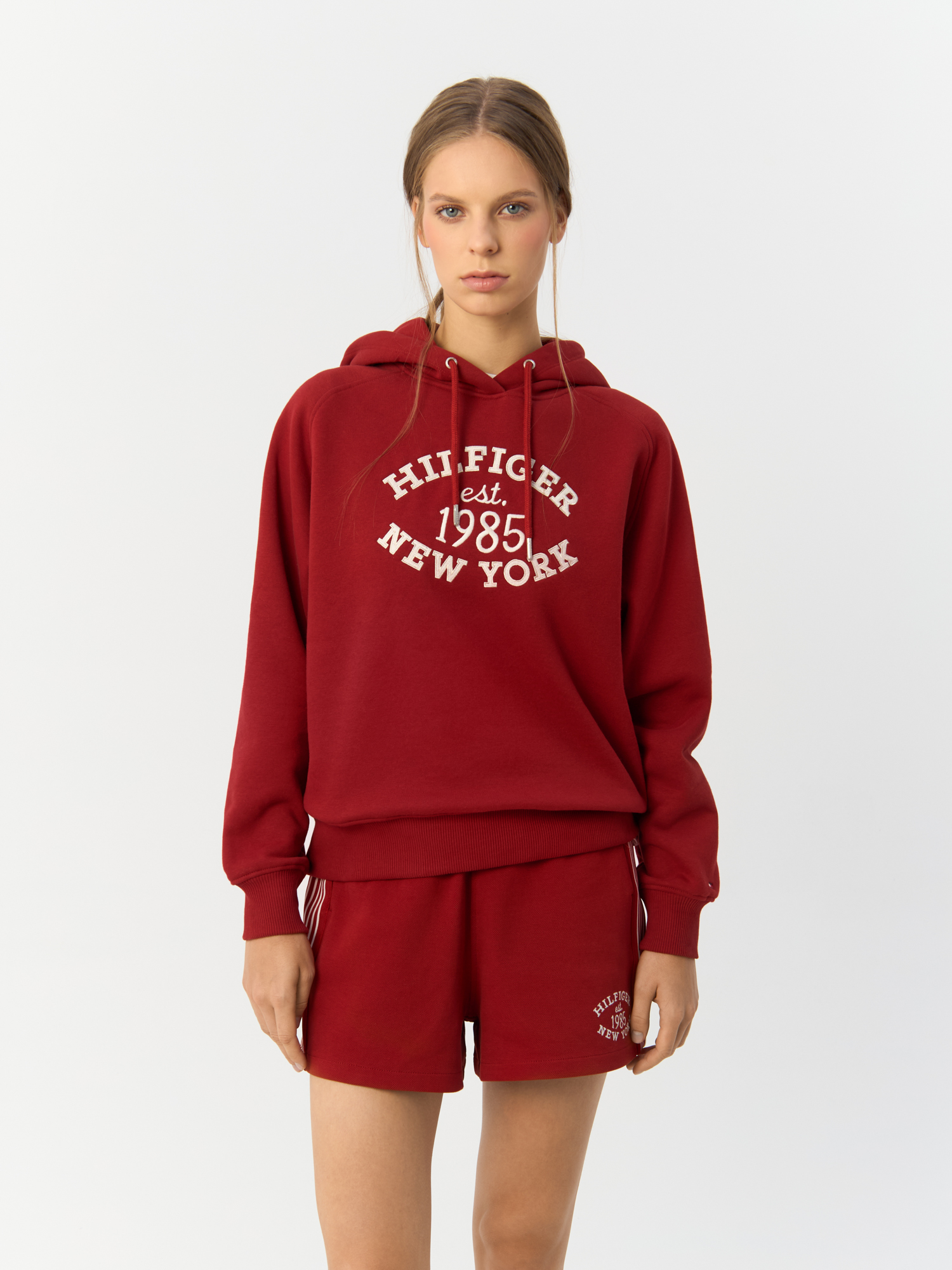 

Худи женское Tommy Hilfiger WW0WW42098 красное S, Красный, WW0WW42098