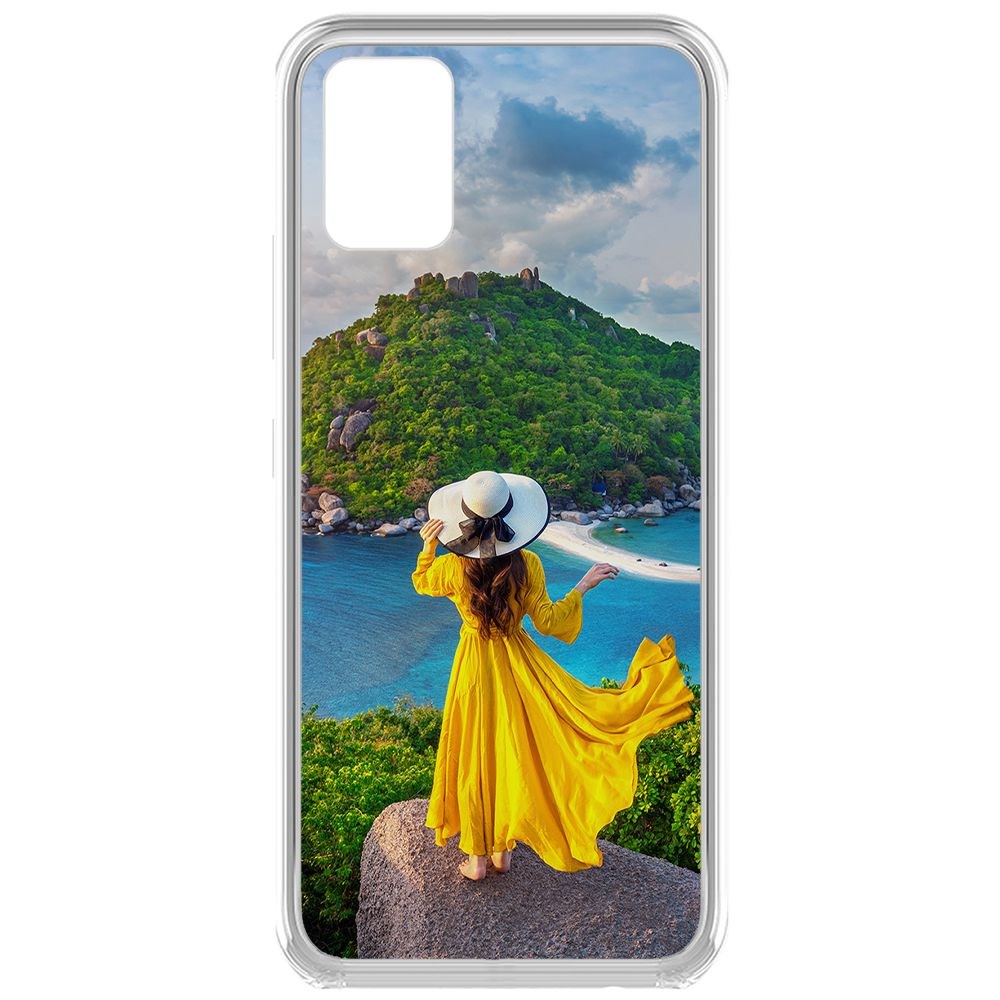 

Чехол-накладка Krutoff Clear Case Платье летнее женское для Samsung Galaxy A71 (A715)