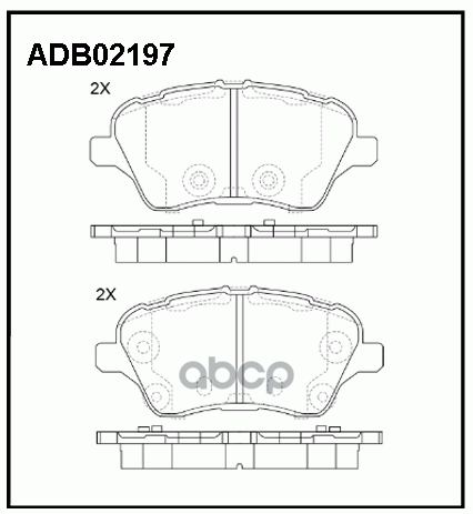 

Колодки Тормозные Ford Fiesta/B-Max 1.0/1.4/1.5/1.6 Fr 09/08- ALLIED NIPPON арт. ADB02197
