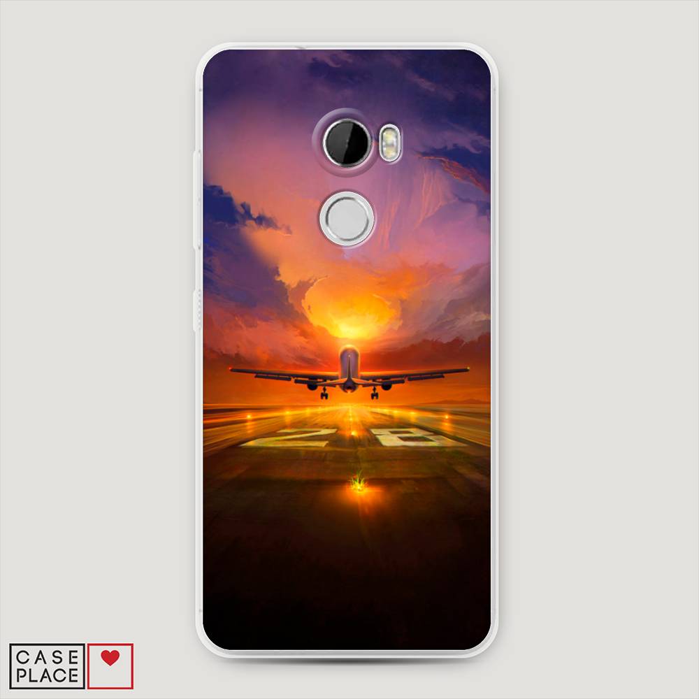 

Чехол на HTC One X10 "Самолет на посадке", Оранжевый;синий, 101850-6