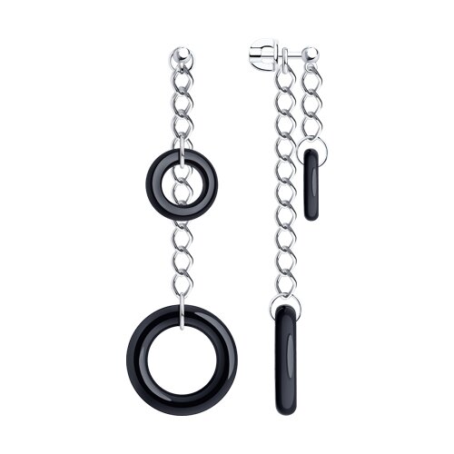 

Серьги пусеты из серебра TEO MAORI 894025208, керамика, 894025208