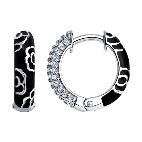 

Серьги конго из серебра TEO MAORI 894024820, фианит, 894024820