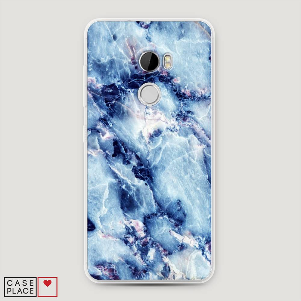 

Чехол на HTC One X10 "Мрамор с синими прожилками", Синий, 101850-3