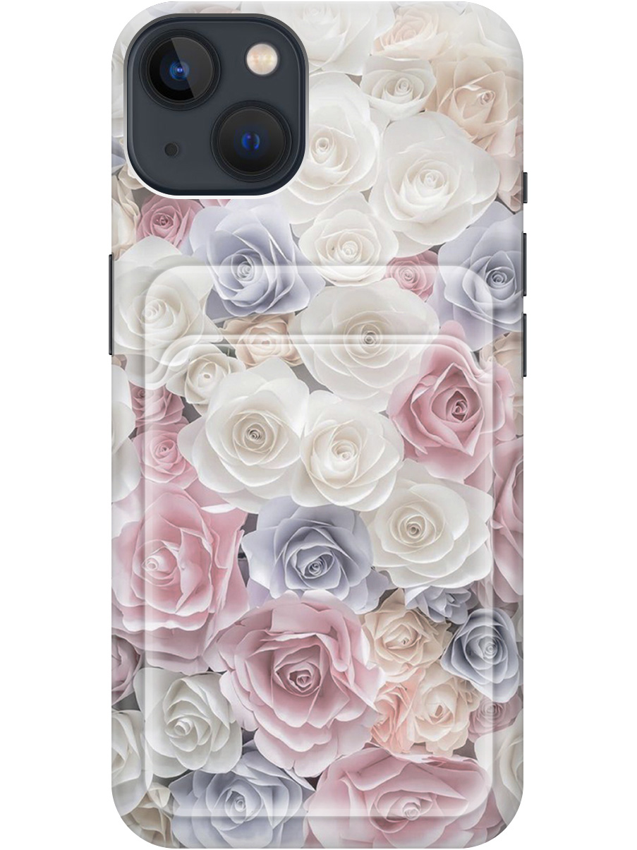 

Силиконовый чехол на Apple iPhone 14 с рисунком "Пастельные розы", 20011939