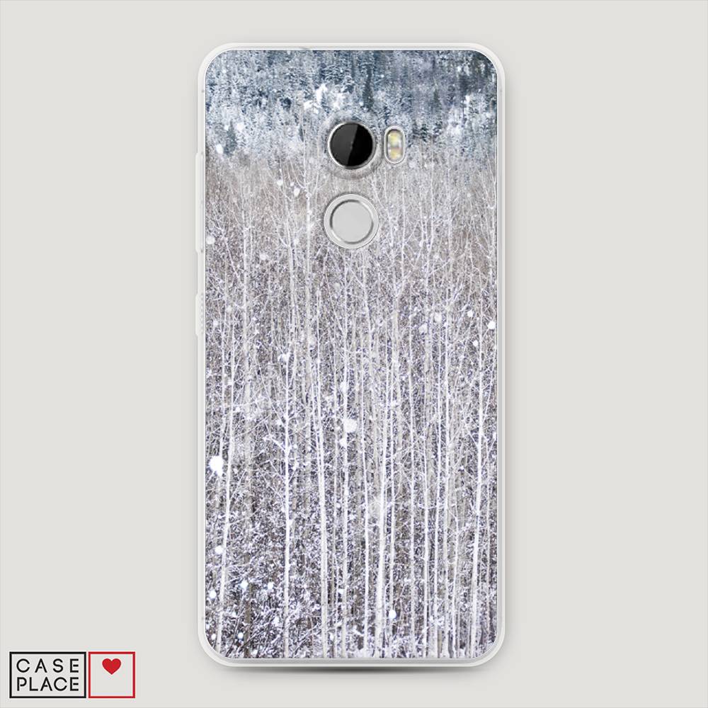 

Чехол на HTC One X10 "Снежный лес", Бежевый;серый;белый, 101850-5