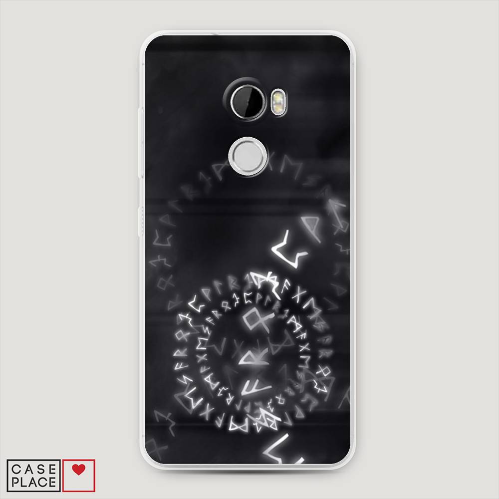 

Чехол на HTC One X10 "Руны", Серый;черный, 101850-3