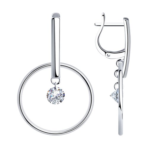 

Серьги из серебра TEO MAORI 894024398, фианит, 894024398