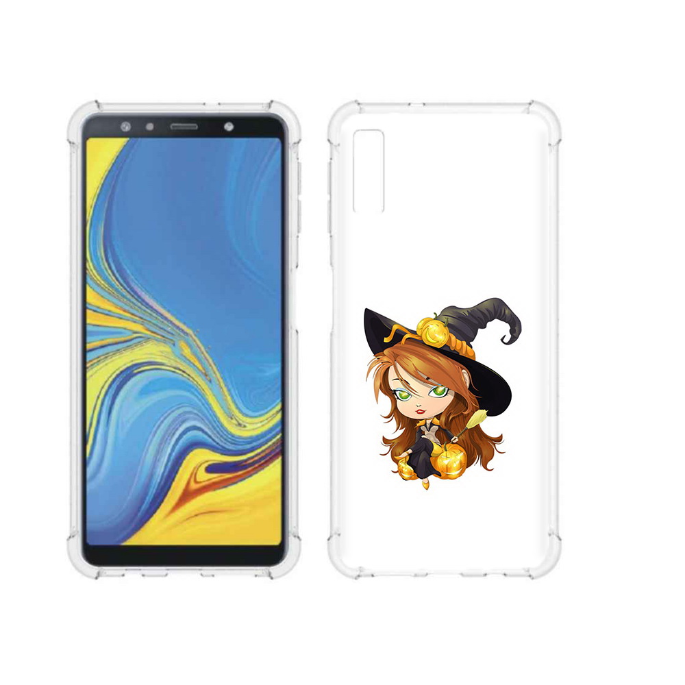 

Чехол MyPads Tocco для Samsung Galaxy A7 (2018) Ведьмочка (PT95255.558.40), Прозрачный, Tocco