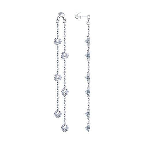 

Серьги пусеты из серебра TEO MAORI 894023936, фианит, 894023936
