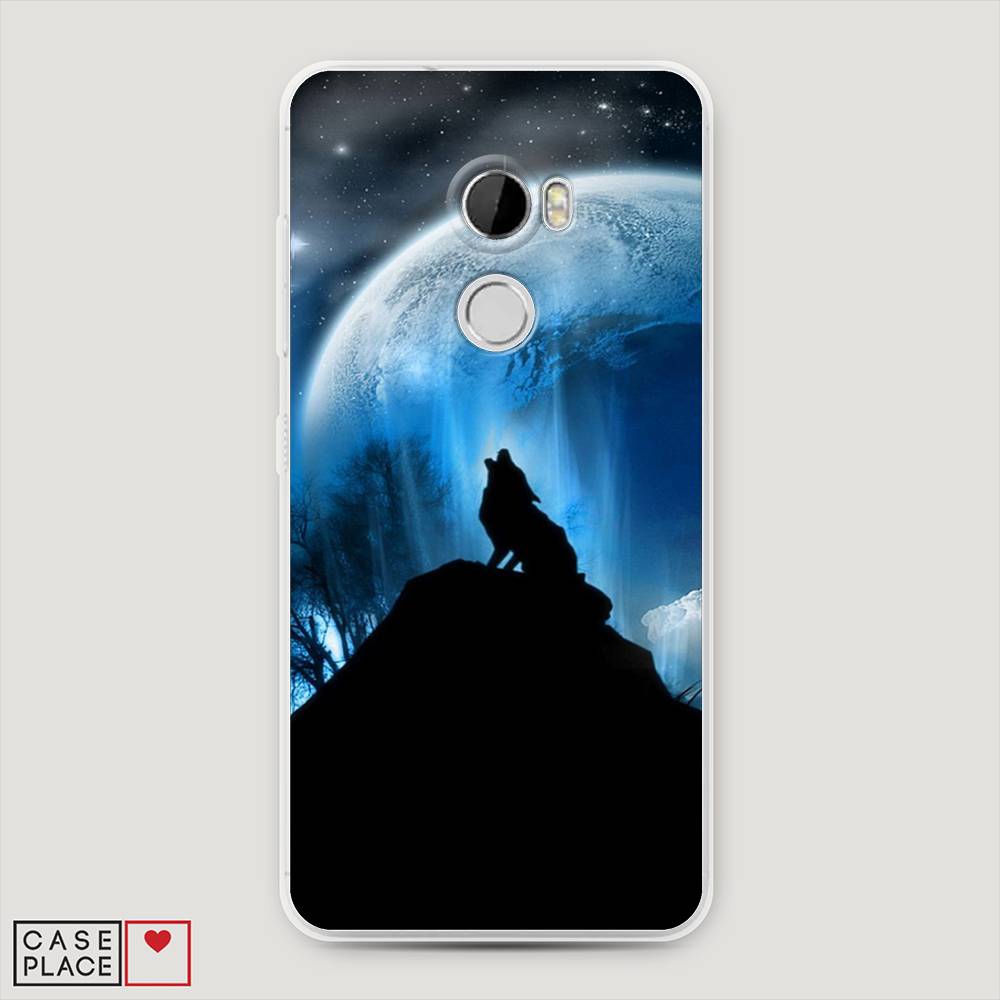 

Чехол на HTC One X10 "Волк 2", Синий;черный;белый, 101850-1