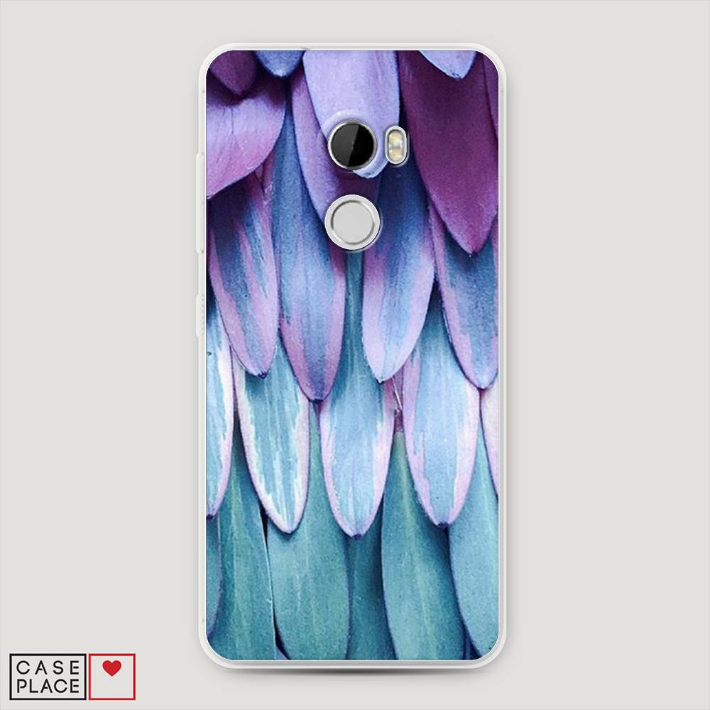 

Чехол на HTC One X10 "Синее перо", Фиолетовый;голубой, 101850-3
