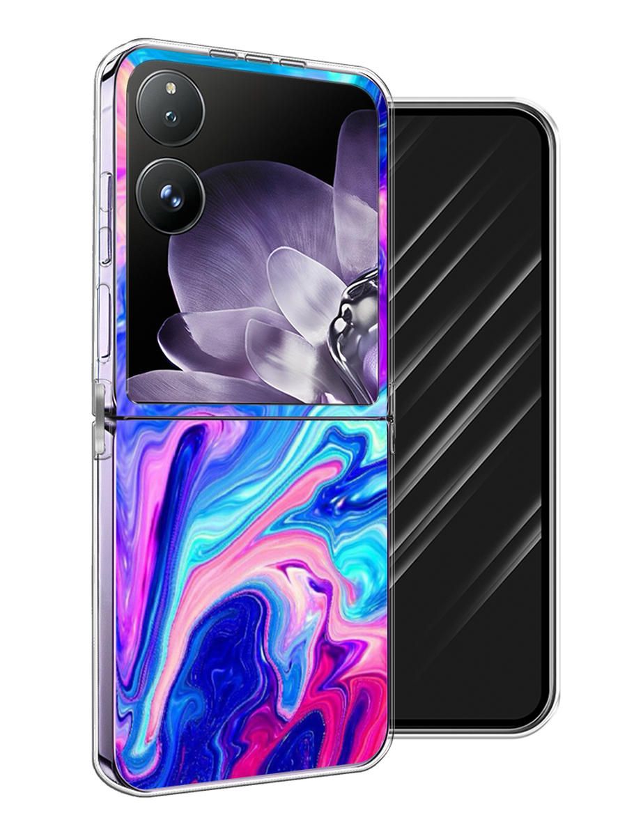 

Чехол Awog на Xiaomi Mix Flip "Потеки краски", Розовый, 323150-1