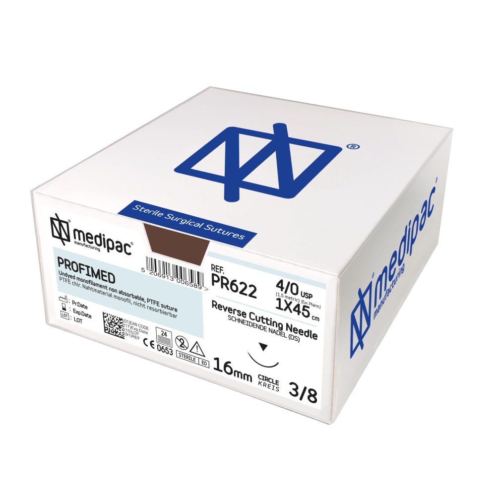 

Шовный материал Medipac PROFIMED диаметр 6,0, длина 45 см, длина иглы 16 мм, изгиб 3,8