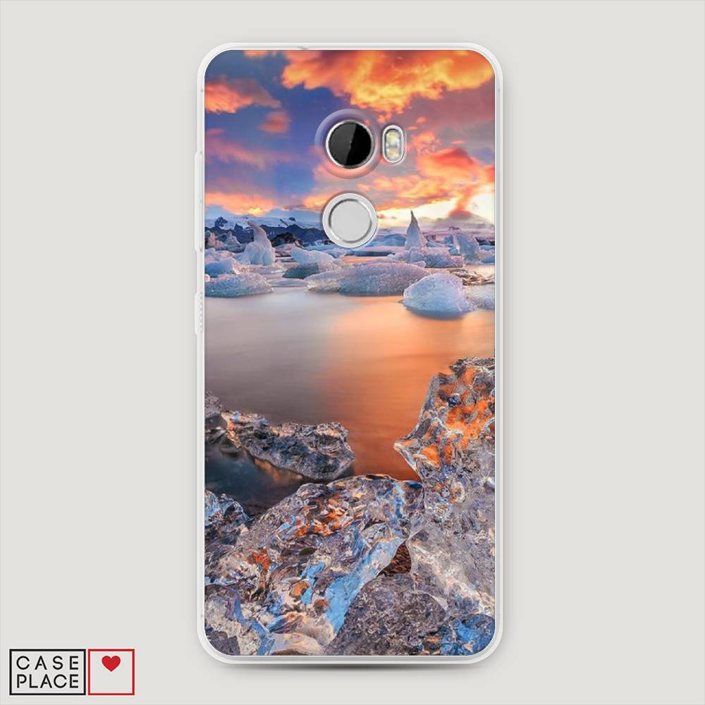 

Чехол на HTC One X10 "Ледники", Синий;оранжевый, 101850-2