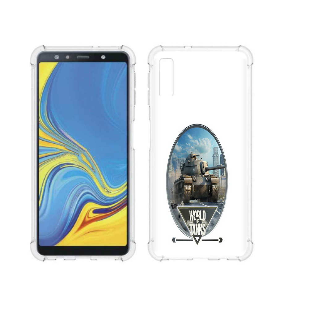 

Чехол MyPads Tocco для Samsung Galaxy A7 (2018) игра с танками (PT95255.558.375), Прозрачный, Tocco