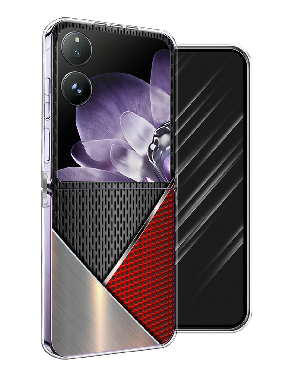 

Чехол Awog на Xiaomi Mix Flip "Стальной металл", Черный;красный;серебристый, 323150-1