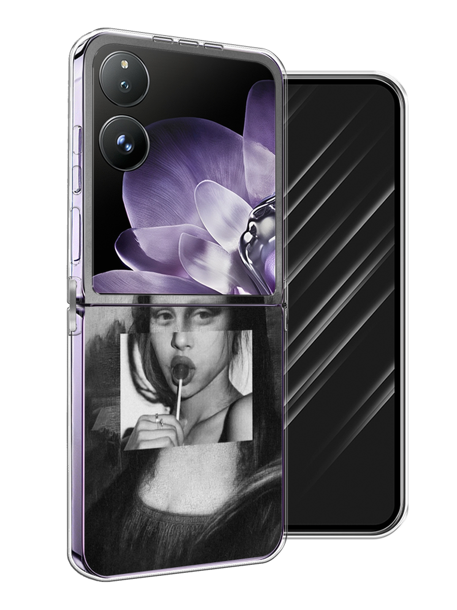 

Чехол Awog на Xiaomi Mix Flip "Mona Lisa sucking lollipop", Серый, 323150-1