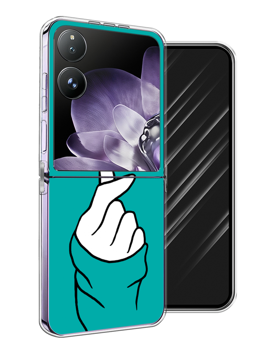 

Чехол Awog на Xiaomi Mix Flip "Маленькое сердечко", Голубой;белый;красный, 323150-1