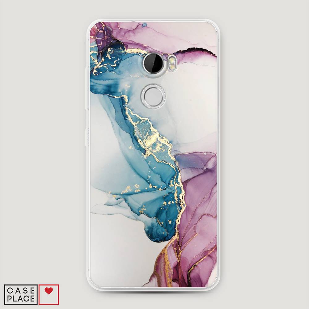 

Чехол на HTC One X10 "Розовые разводы рисунок", 101850-3