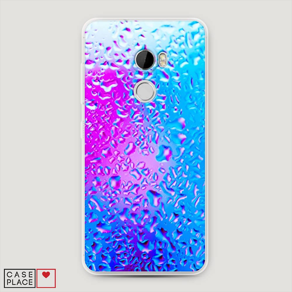 

Чехол на HTC One X10 "Капли на стекле", Голубой;розовый, 101850-3