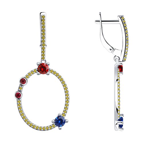 

Серьги из серебра TEO MAORI 894023622, фианит, 894023622