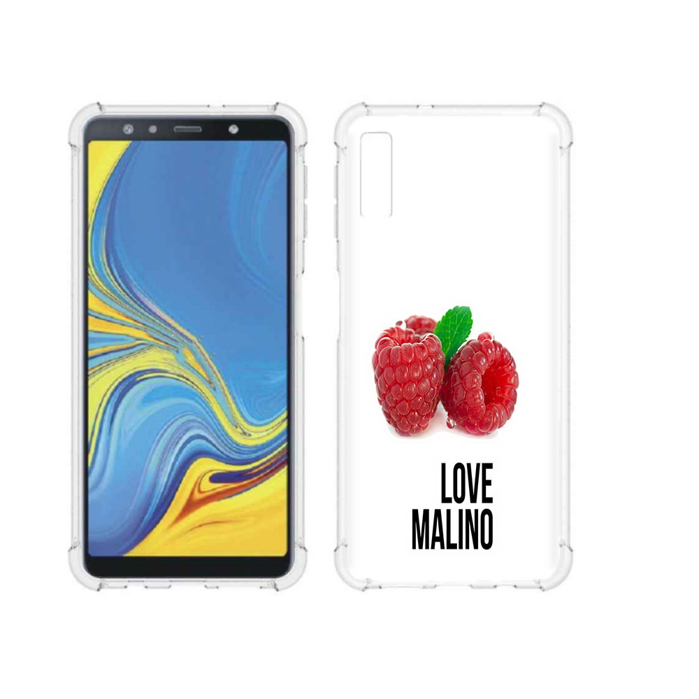 

Чехол MyPads Tocco для Samsung Galaxy A7 (2018) Бренд лове малино (PT95255.558.36), Прозрачный, Tocco