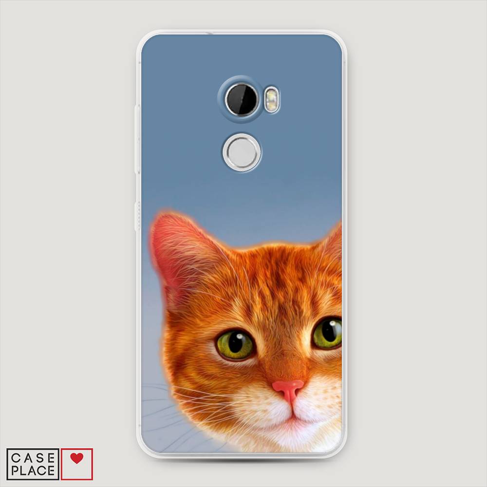 

Чехол на HTC One X10 "Любопытный котик", Коричневый, 101850-1