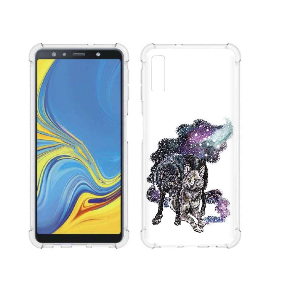 

Чехол MyPads Tocco для Samsung Galaxy A7 (2018) звездные волки (PT95255.558.352), Прозрачный, Tocco