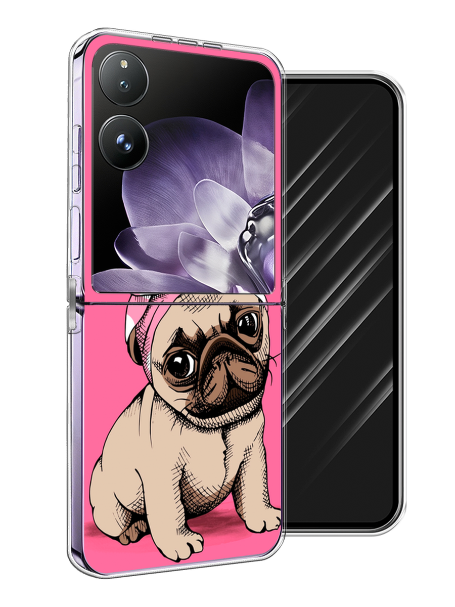 

Чехол Awog на Xiaomi Mix Flip "Dog Pin-Up", Розовый;бежевый, 323150-1