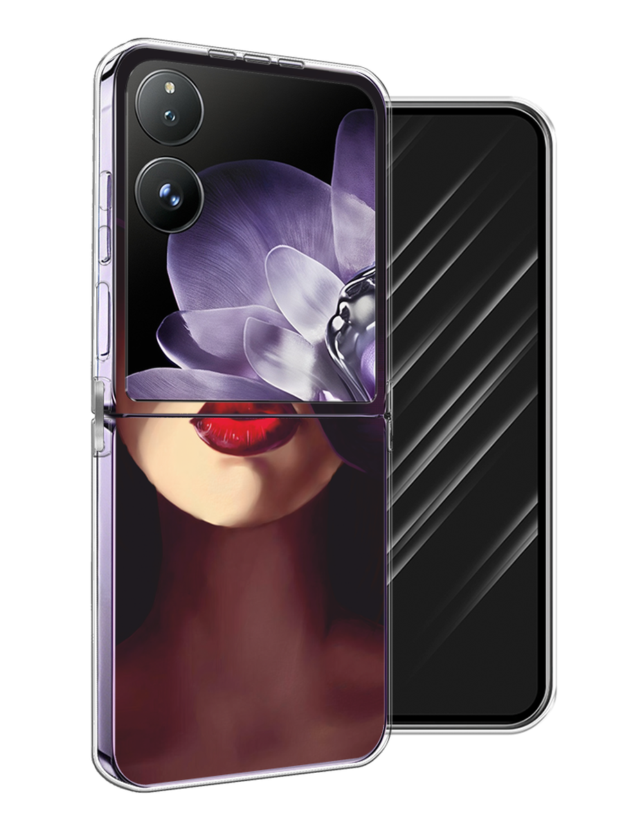 

Чехол Awog на Xiaomi Mix Flip "Красные губы", Черный;бежевый;красный, 323150-1