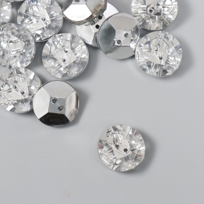 

Пуговицы для творчества Арт Узор 2 прокола Ромб в круге. Кристалл 20 шт 2,1х2,1 см, 2уп