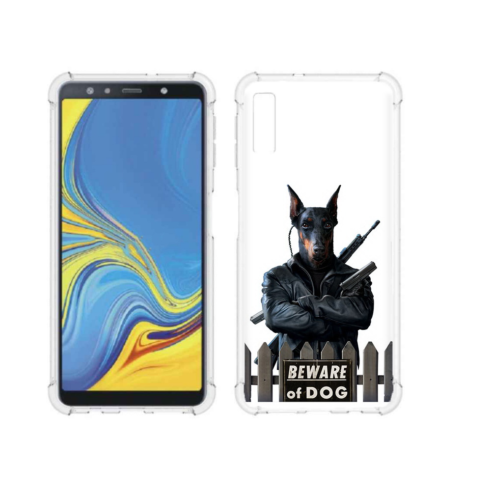 

Чехол MyPads Tocco для Samsung Galaxy A7 (2018) доберман (PT95255.558.332), Прозрачный, Tocco