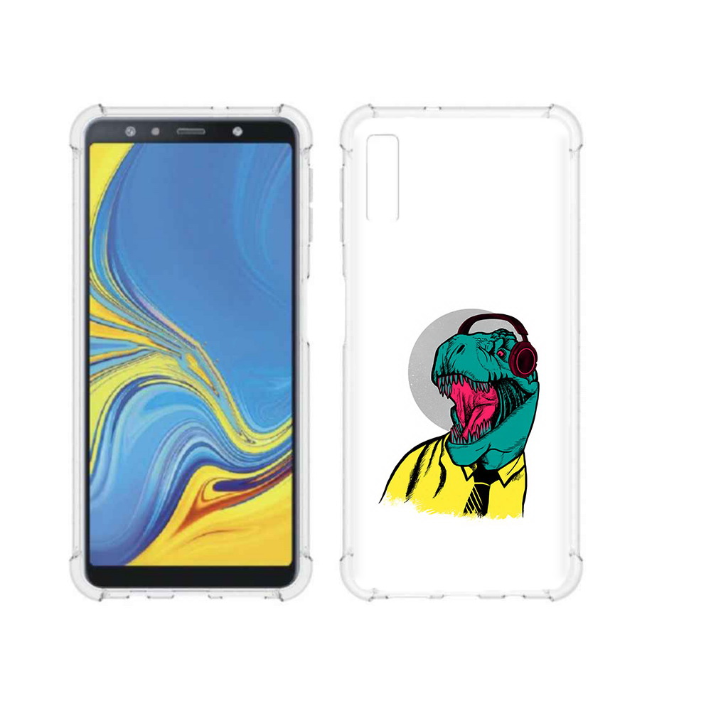 

Чехол MyPads Tocco для Samsung Galaxy A7 (2018) дино (PT95255.558.326), Прозрачный, Tocco