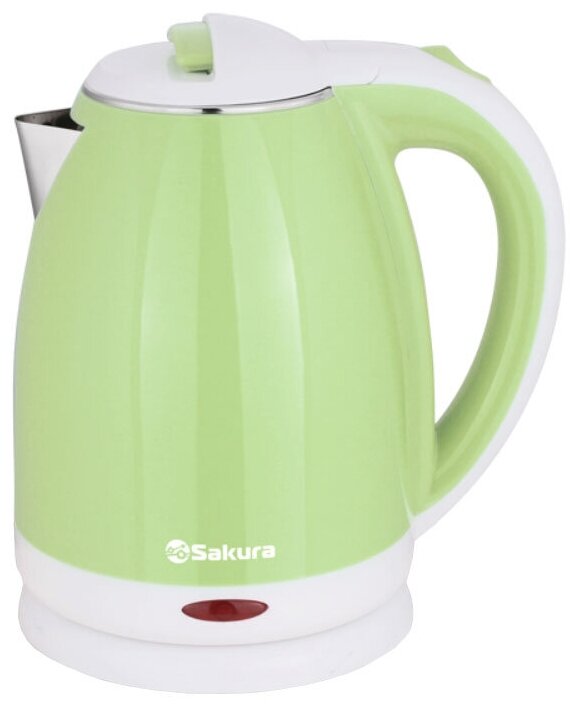 фото Чайник электрический sakura sa-2138g white/green