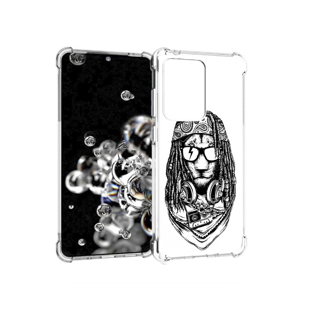 

Чехол MyPads Tocco для Samsung Galaxy S20 Ultra дреды льва (PT144384.494.338), Прозрачный, Tocco