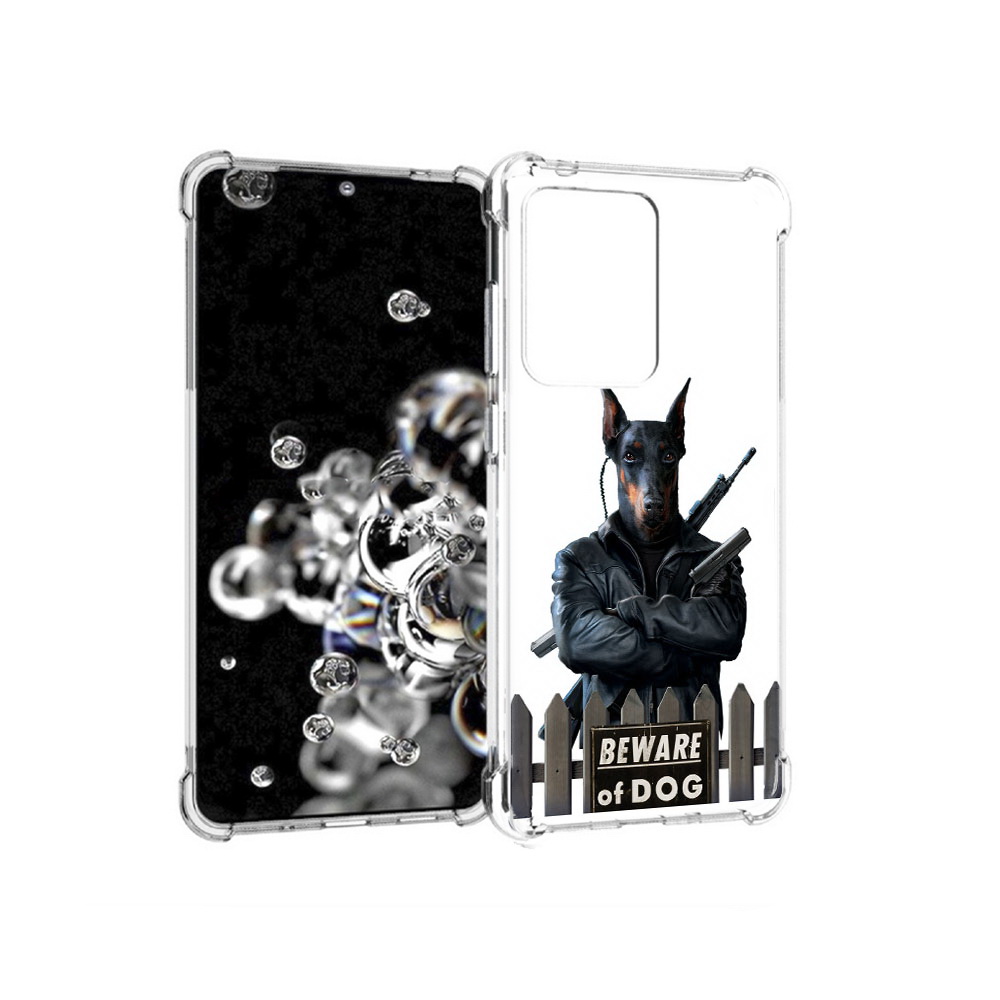 

Чехол MyPads Tocco для Samsung Galaxy S20 Ultra доберман (PT144384.494.332), Прозрачный, Tocco