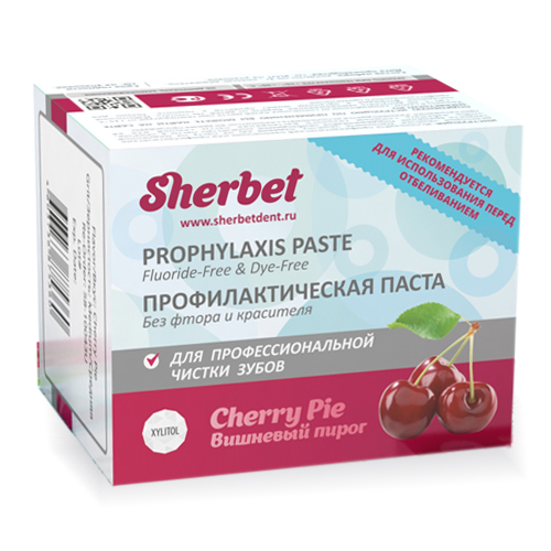 Купить Профессиональная паста Sherbet Prophylaxis Paste без фтора и красителя, средняя 100 унидоз