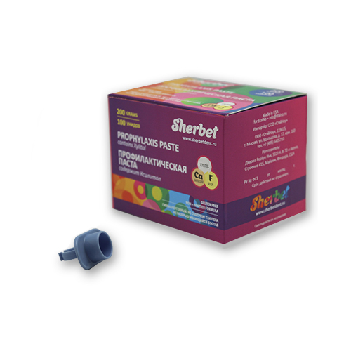 фото Профессиональная паста sherbet prophylaxis paste жевательная резинка мелкая 100 унидоз