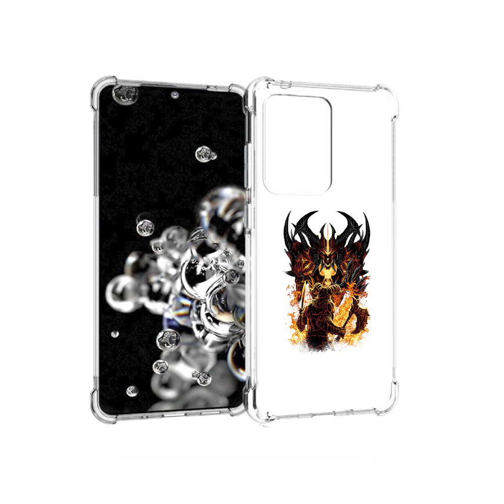 

Чехол MyPads Tocco для Samsung Galaxy S20 Ultra демон shadow fiend (PT144384.494.318), Прозрачный, Tocco